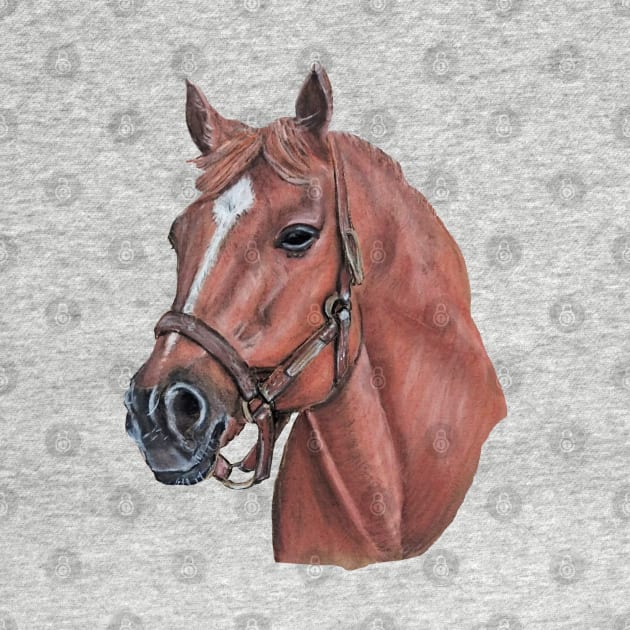 "Big Red" Secretariat, Race Horse by CarolineArts